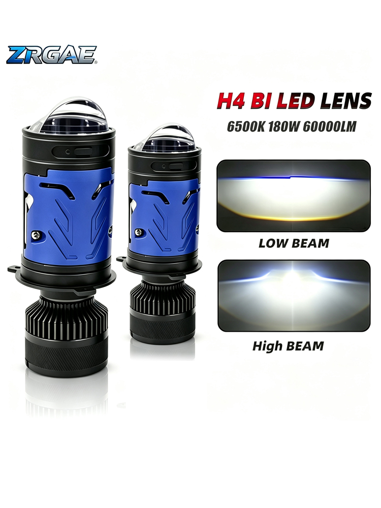 Universal Motorcycle Led Headlight Projector - 2Pcs H4 Bi Mini LED Projector