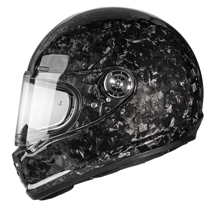 Forged Carbon Fiber Retro Full - Full Face Motorcycle Helmet With Bluetooth review and price