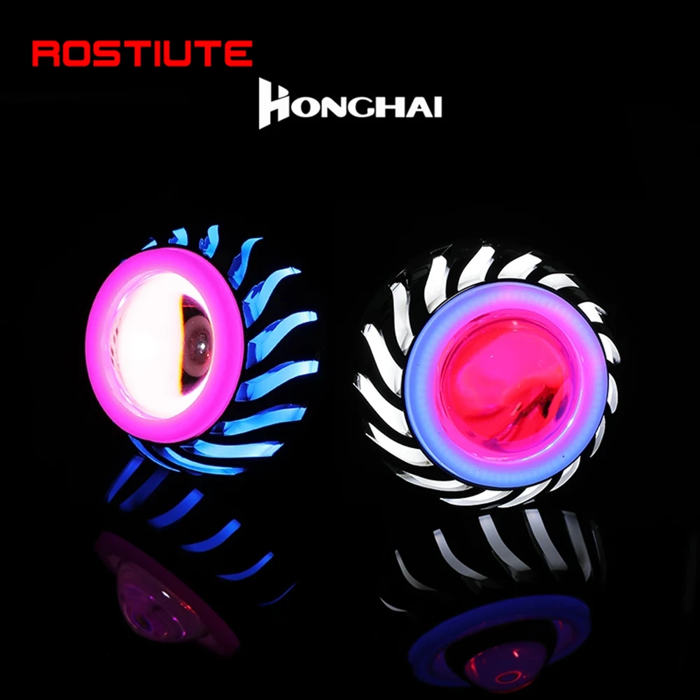 High/Low Beam Double Angel Eye - Universal Motorcycle Led Headlight Projector review and price