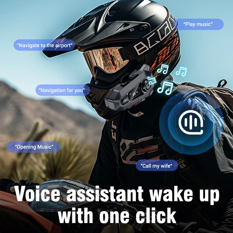 Bluetooth 5.3 Motorcycle Helme - Universal Motorcycle Helmet Intercom Headset review and price