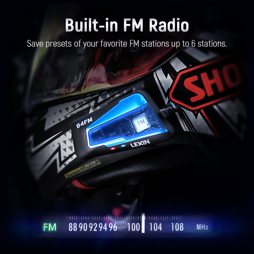 Lexin B4FM-X Bluetooth Motorcy - Universal Motorcycle Helmet Intercom Headset review and price