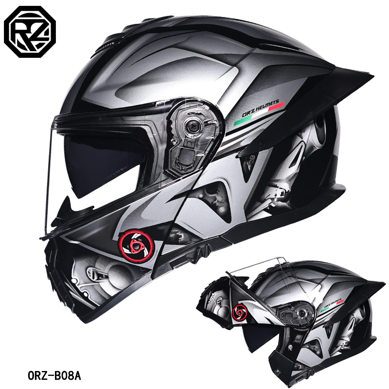 ORZ Motorcycle Helmet Dual Vis - Full Face Motorcycle Helmet With Bluetooth review and price