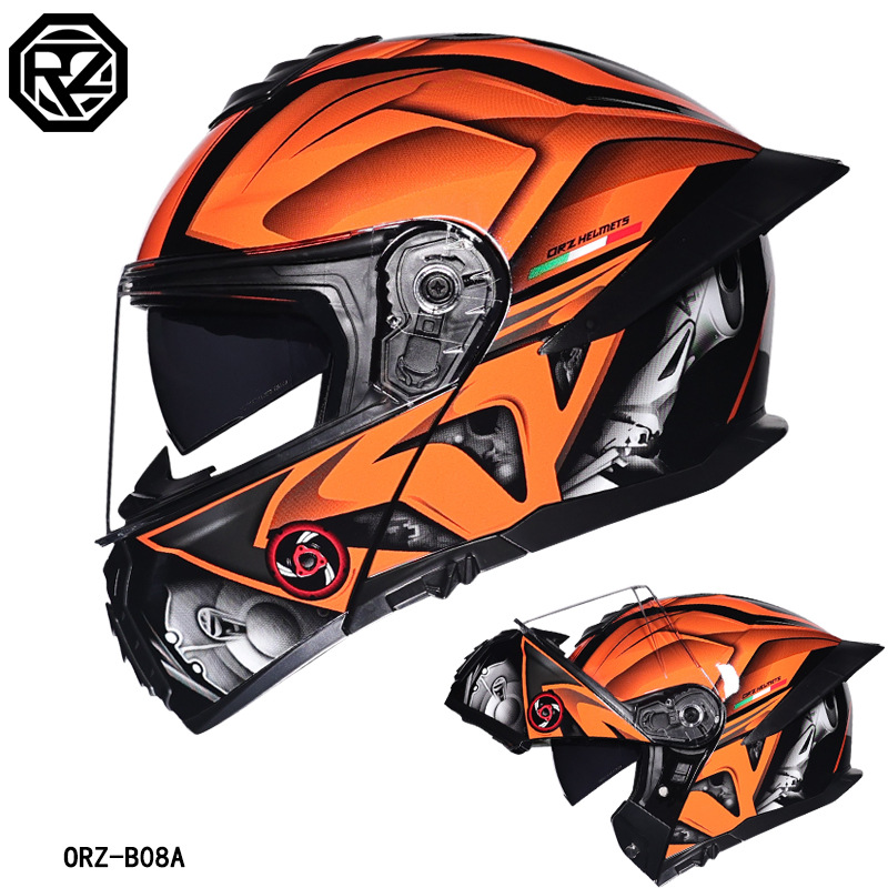 ORZ Motorcycle Helmet Dual Vis - Full Face Motorcycle Helmet With Bluetooth review and price