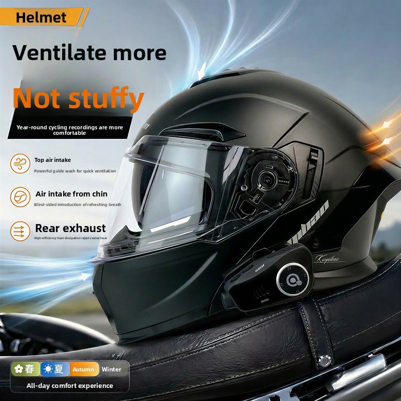 Kuqibao 3C Certified Motorcycl - Full Face Motorcycle Helmet With Bluetooth review and price