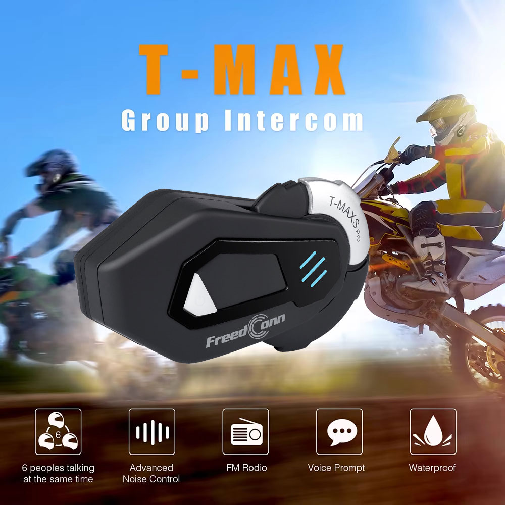 FreedConn T MAX S PRO Motorcyc - Universal Motorcycle Helmet Intercom Headset review and price