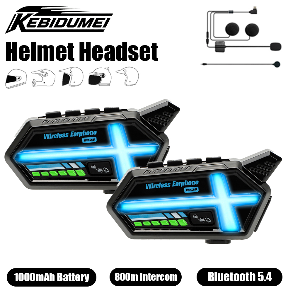 KEBIDUMEI BT26  Helmet Headset - Universal Motorcycle Helmet Intercom Headset review and price